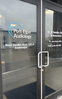 Front doors to Port Elgin Audiology